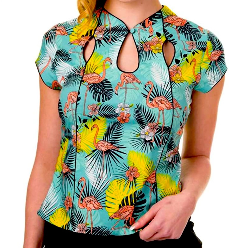 Banned Apparel Wanderlust Flamingo Top